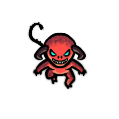default colours of a cackler token, drawn very cartoony, pulled from the pretty cool site https://tools.2minutetabletop.com/token-editor/index?tag=demon