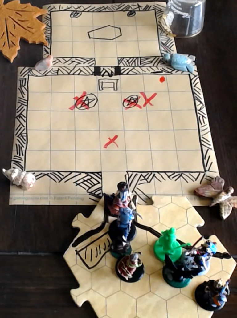 Map of the room behind the hidden door behind the throne.