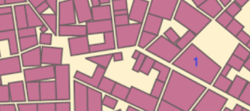 Map of Cliffshadow, near Freelancers Tavern.  It has a "1" on Freelancers' building.