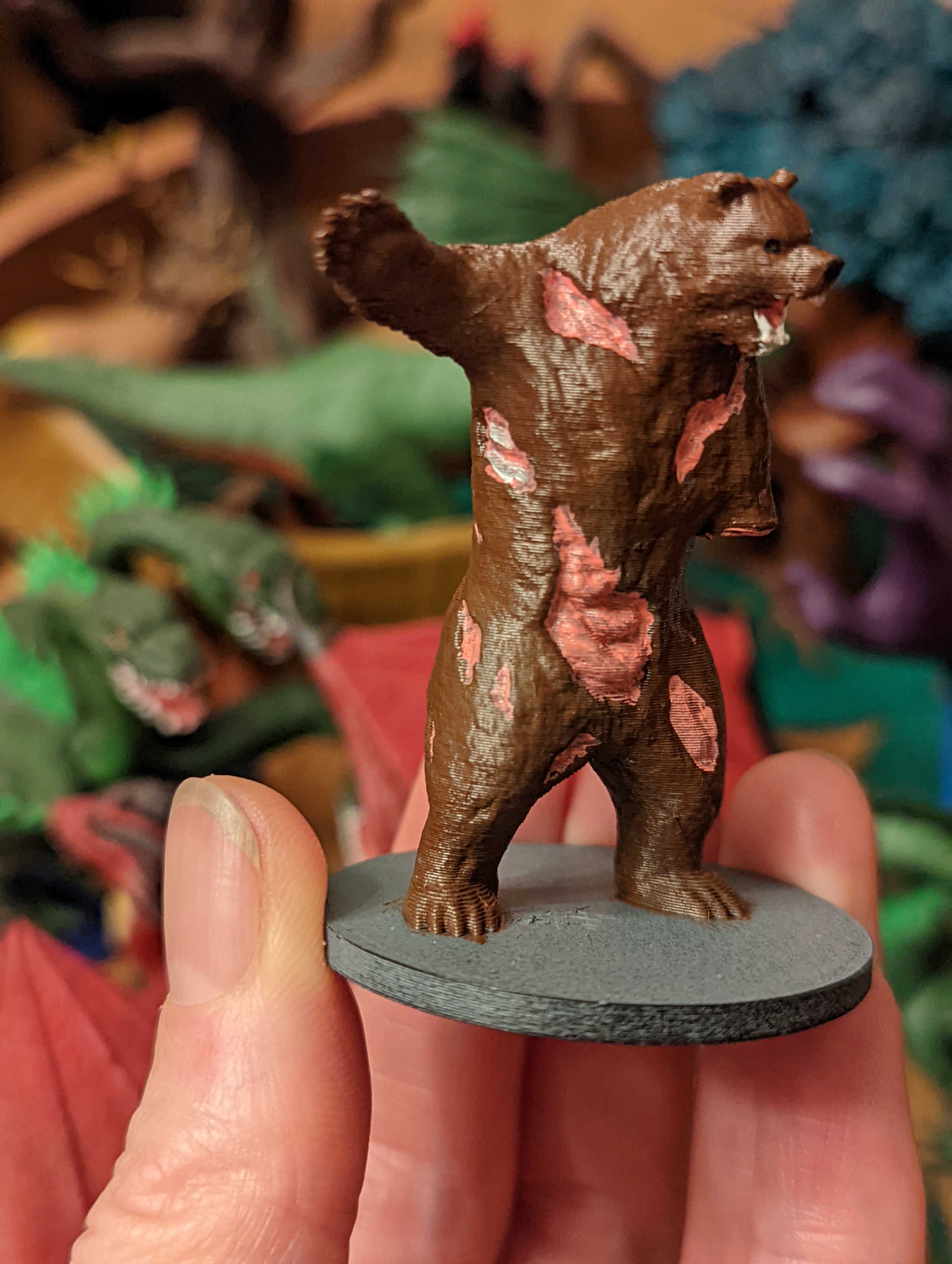 A zombie bear minitature.
